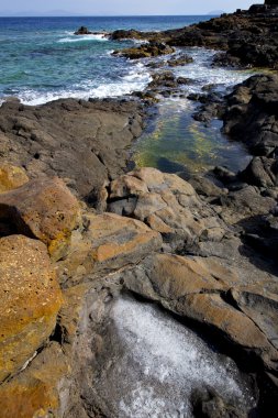 tuz lanzarote Adası köpük rock İspanya