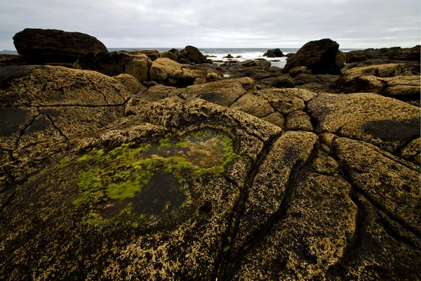 In lanzarote eiland schuim wolk strand water — Stockfoto