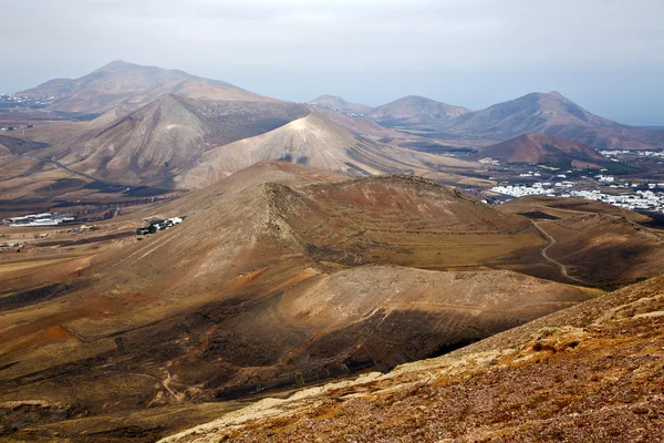 View from lanzarote spain africa and house — Stock Photo, Image