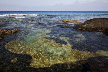 Lanzarote İspanya kıyı şeridi ve yaz