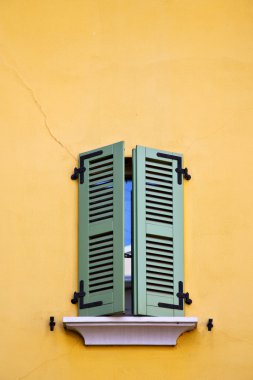 Abbiate varese Italië abstract venster groen geel muur