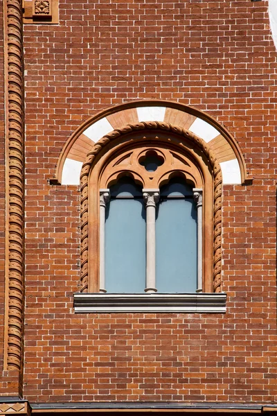 Abbiate varese rose window church  italy the old wall — Stock Photo, Image