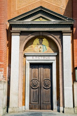 eski İtalya'da eski duvar ve lonate pozzolo soyut.