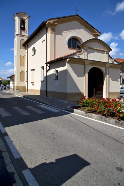 Chiesa olgiate olona il vecchio orologio da parete e torre — Foto Stock