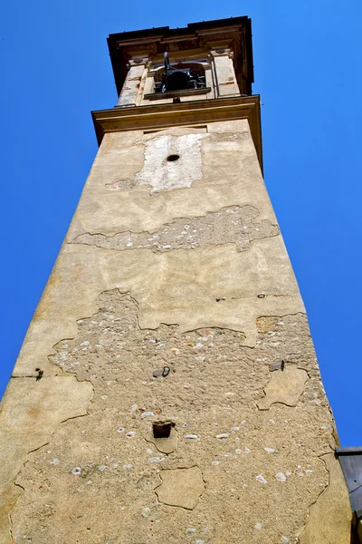 Castronno viejo abstracto en la torre de la iglesia campana día soleado — Foto de Stock