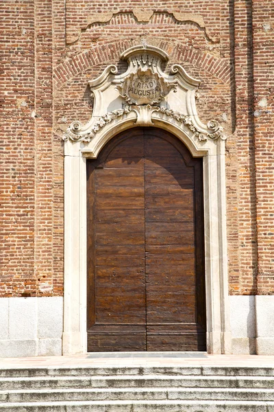 Samarate varese Italië de ingang en mozaïek kerk — Stockfoto