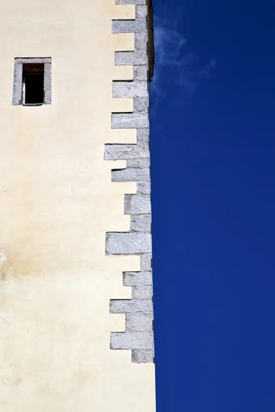 Kříž Lombardie Itálie varese abstraktní kostel zlomil brik — Stock fotografie