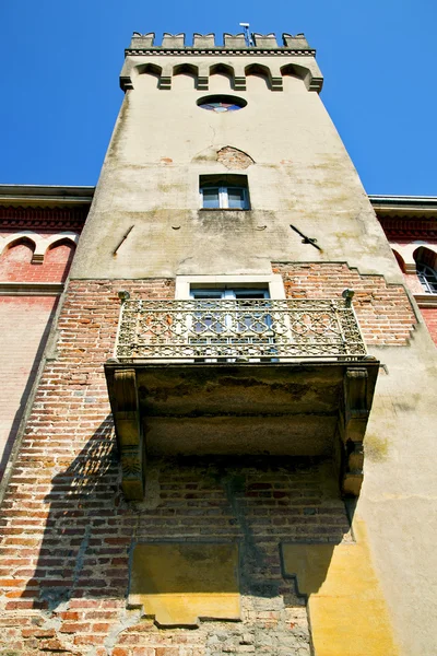 Venegono  abstract in  italy     and church tower sunny day — Stock Photo, Image