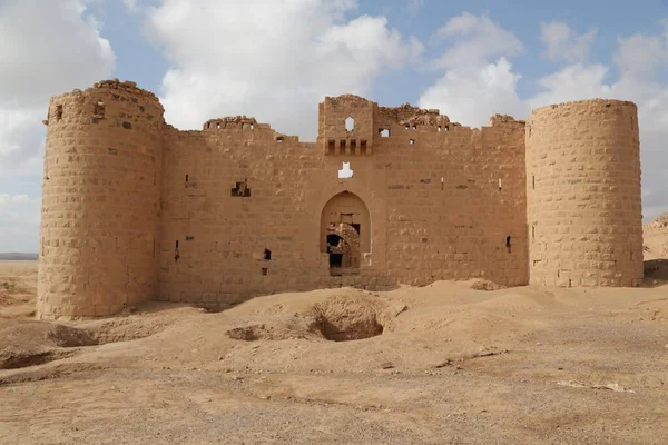 Plan Panoramique Ancienne Forteresse Dans Désert — Photo