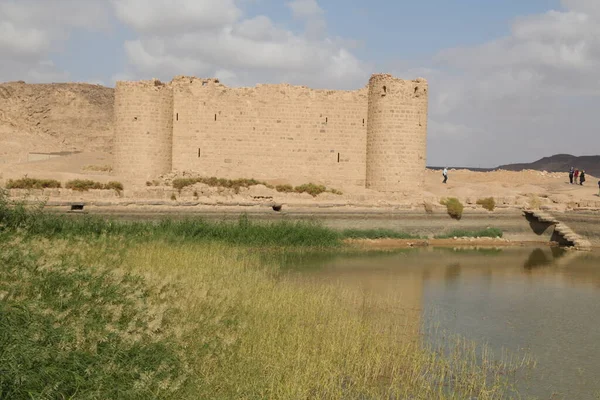 Plan Panoramique Ancienne Forteresse Dans Désert — Photo