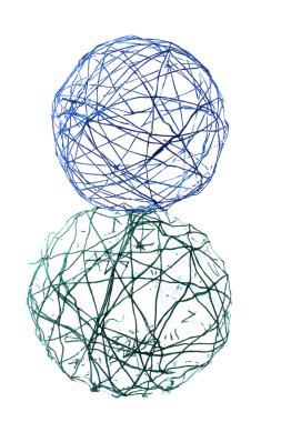 Beyaz arka plan üzerinde topu