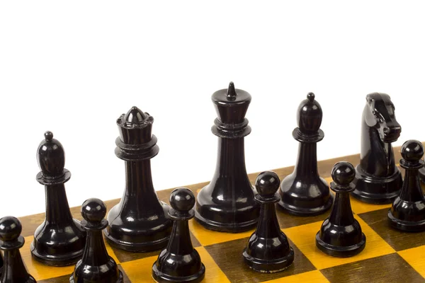 Schach auf weißem Hintergrund — Stockfoto