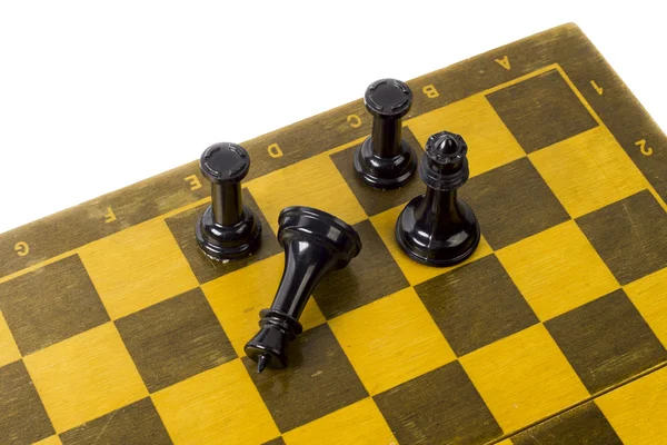 Schach auf weißem Hintergrund — Stockfoto