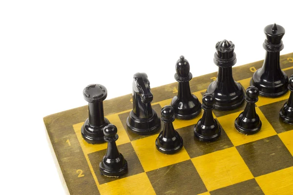 Schach auf weißem Hintergrund — Stockfoto