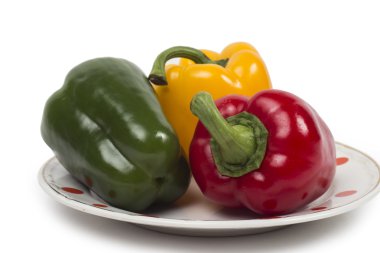 Beyaz arka planda sebze