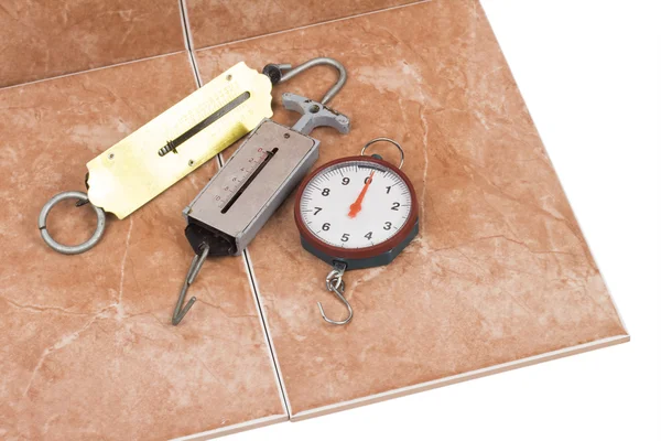 Beyaz arka plan üzerinde döşeme