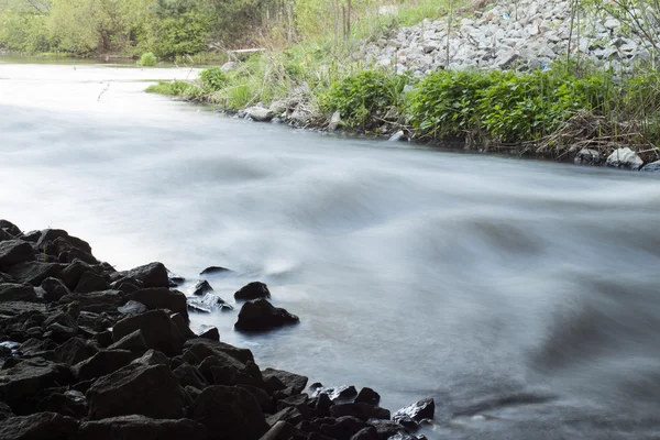 River on the white background — Stock Photo, Image