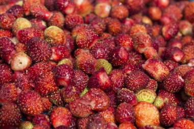 Beyaz arka planda çilek