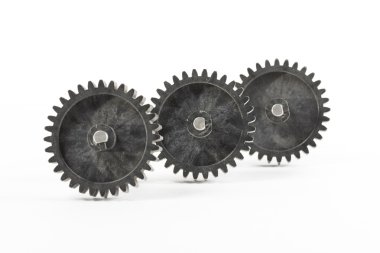 Beyaz arka plan üzerinde dişli