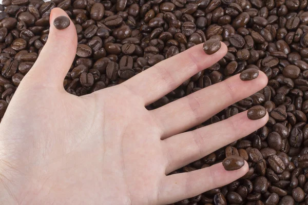 Kaffee auf weißem Hintergrund — Stockfoto