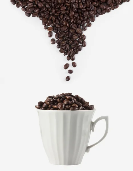Кофе на белом фоне — стоковое фото