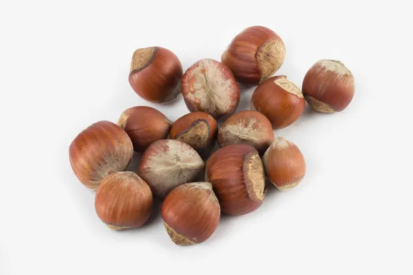 Nuts on the white background — Stock Photo, Image