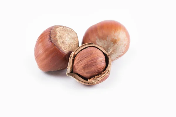 Nuts on the white background — Stock Photo, Image