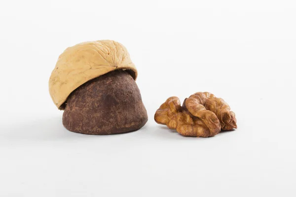 Nuts on the white background — Stock Photo, Image