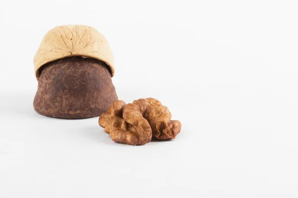 Nuts on the white background — Stock Photo, Image