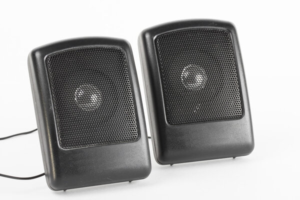 Speakers on the white background