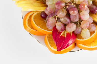 Beyaz arka plan üzerinde meyve