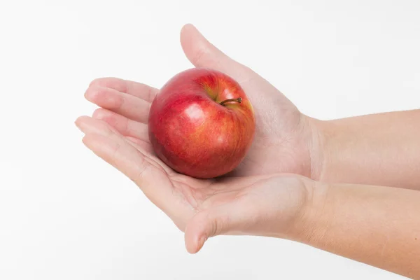 Beyaz arkaplanda elma — Stok fotoğraf