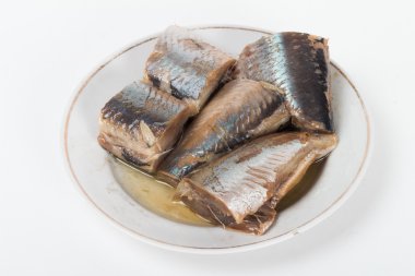 Beyaz arkaplanda balık