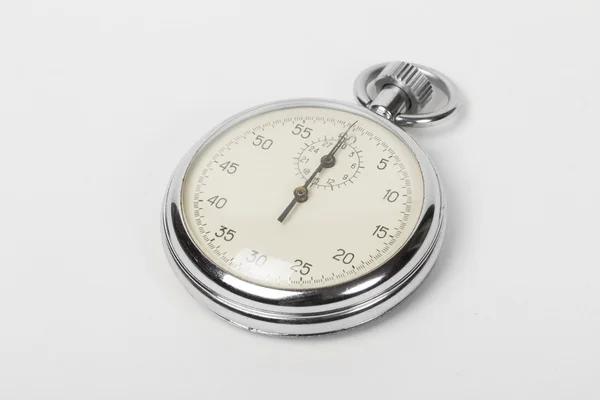 Cronômetro no fundo branco — Fotografia de Stock