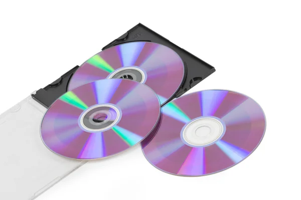 CD sobre o fundo branco — Fotografia de Stock
