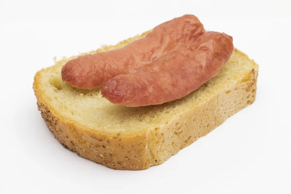 Sandwich på den vita bakgrunden — Stockfoto