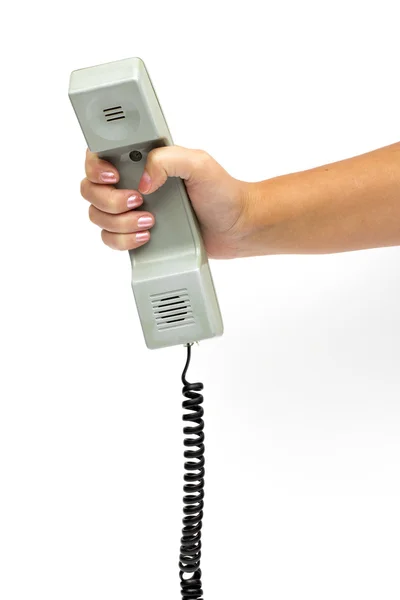 Telefon na białym tle — Zdjęcie stockowe