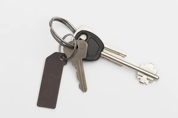 Keys on the white background — Stock Photo, Image