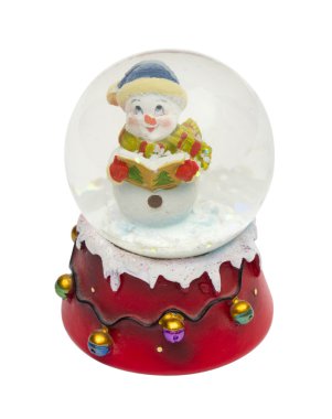 kardan adam beyaz zemin üzerine