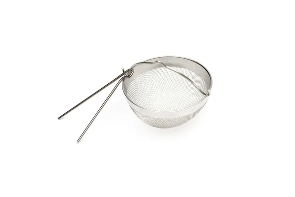 Tea strainer on the white background — Stock Photo, Image