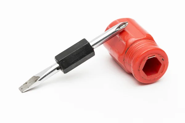 Screwdriver on the white background — Stock Photo, Image