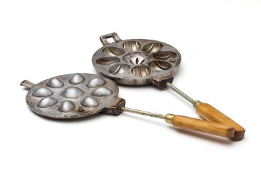 Waffle maker beyaz zemin üzerine