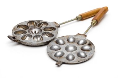 Waffle maker beyaz zemin üzerine