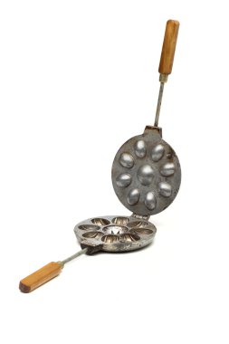 Waffle maker beyaz zemin üzerine
