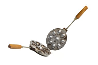 Waffle maker beyaz zemin üzerine