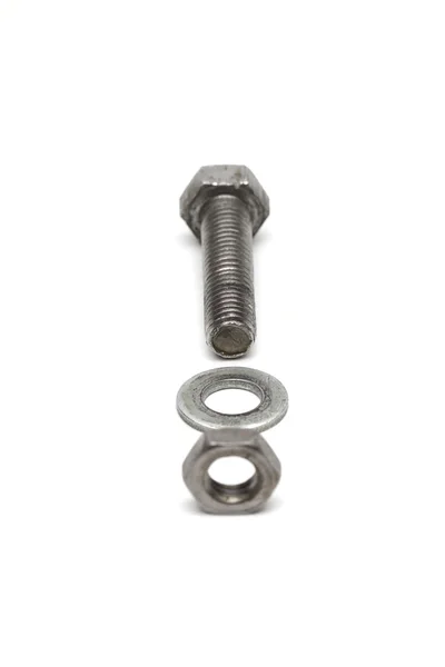 Fasteners on the white background — Stock Photo, Image