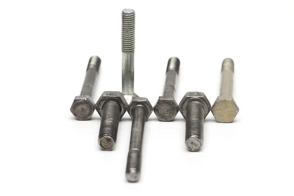 Fasteners on the white background — Stock Photo, Image