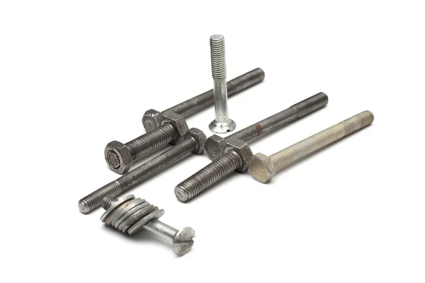 Fasteners on the white background — Stock Photo, Image