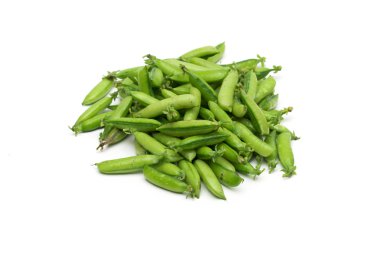 beyaz zemin üzerine bezelye