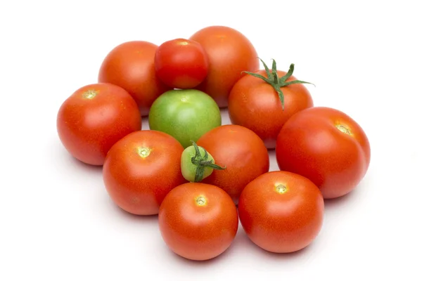 Tomate sobre o fundo branco — Fotografia de Stock